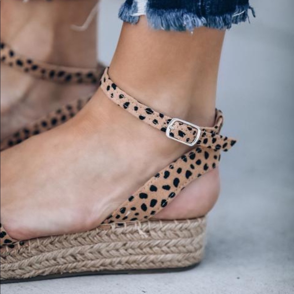 LAST FEW❤️ espadrille platform sandals leopard - Picture 2 of 7